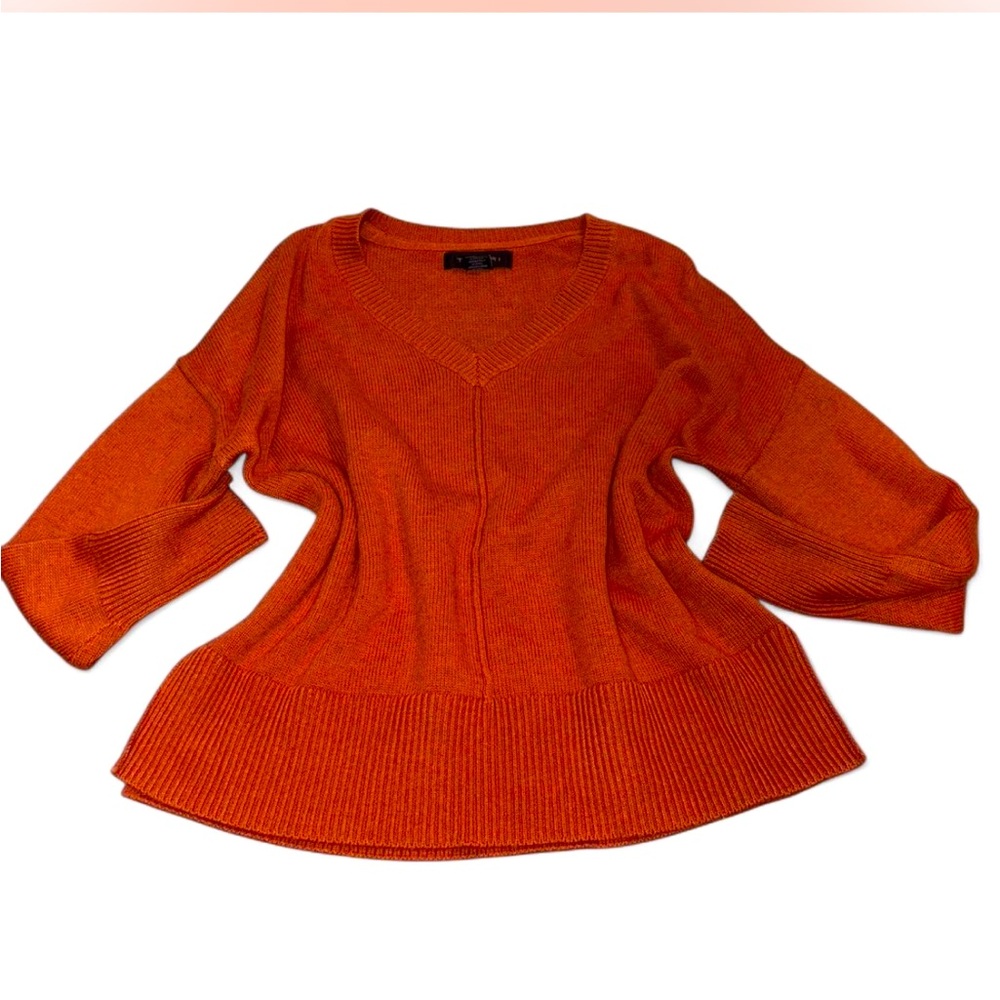 Tahari Rust Orange Knit Sweater – Size S